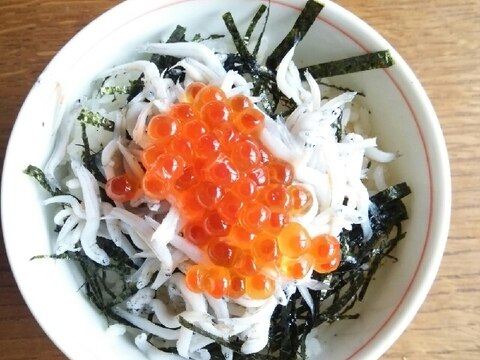 いくらとしらすの丼